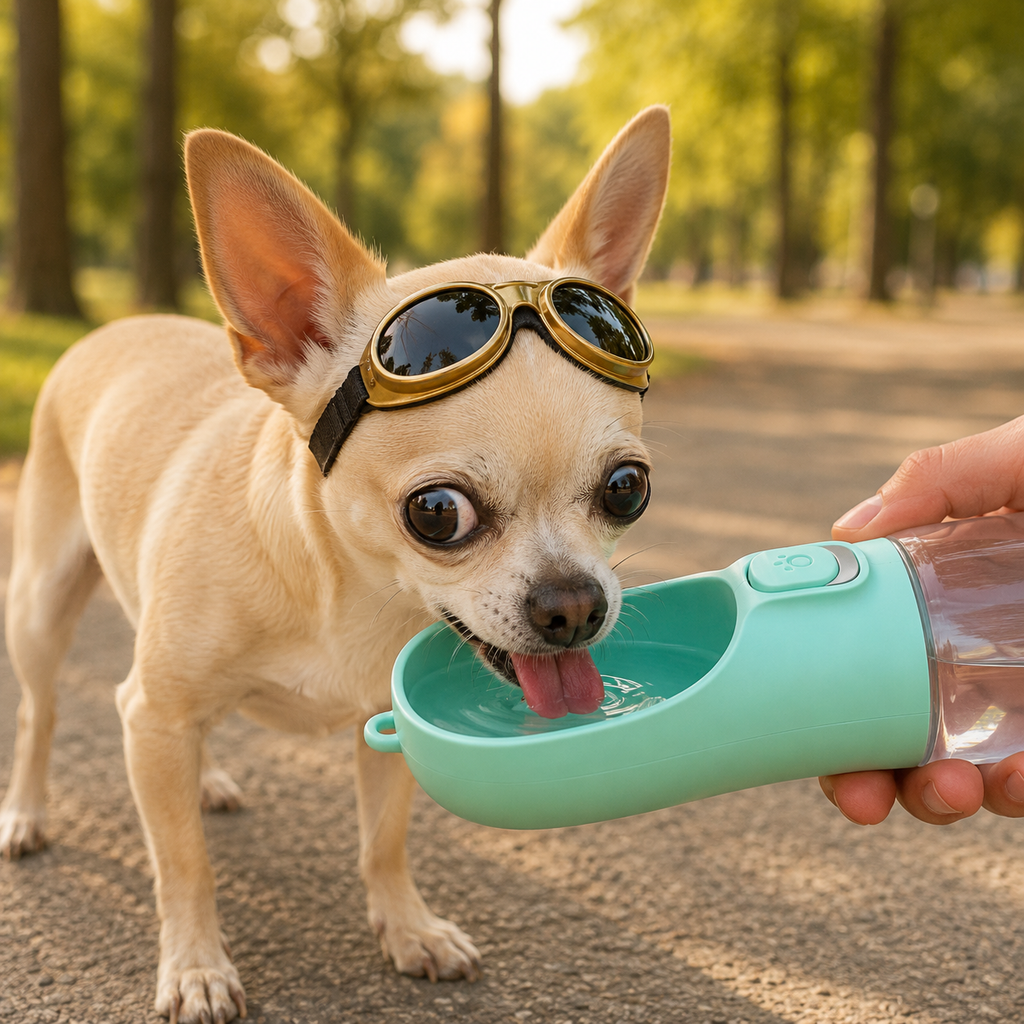 Botella de Agua Portátil para Perros y Gatos 550ml | Dispensador Antifugas para Paseos
