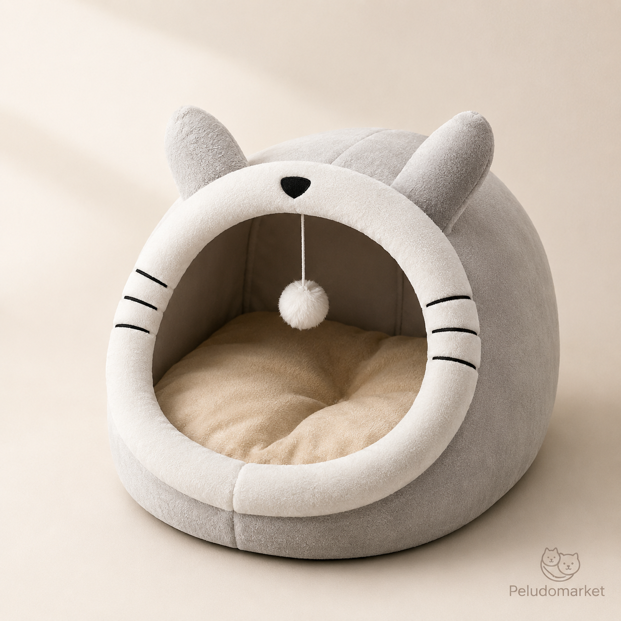 Cama para Gatos Plegable con Diseño Cartoon | Cojín Lavable para Mascotas