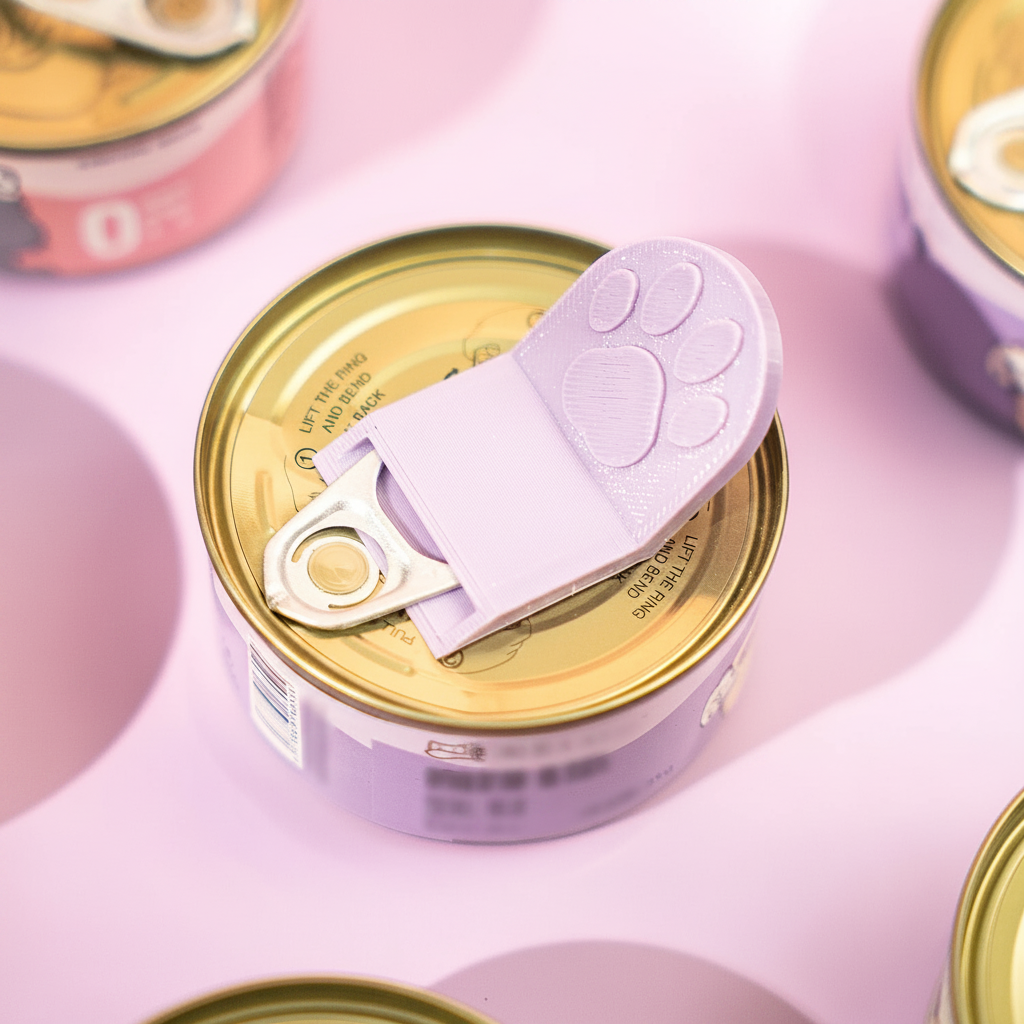 Abrelatas de Pata de Gato para Latas de Comida | Protege tus Uñas con Estilo
