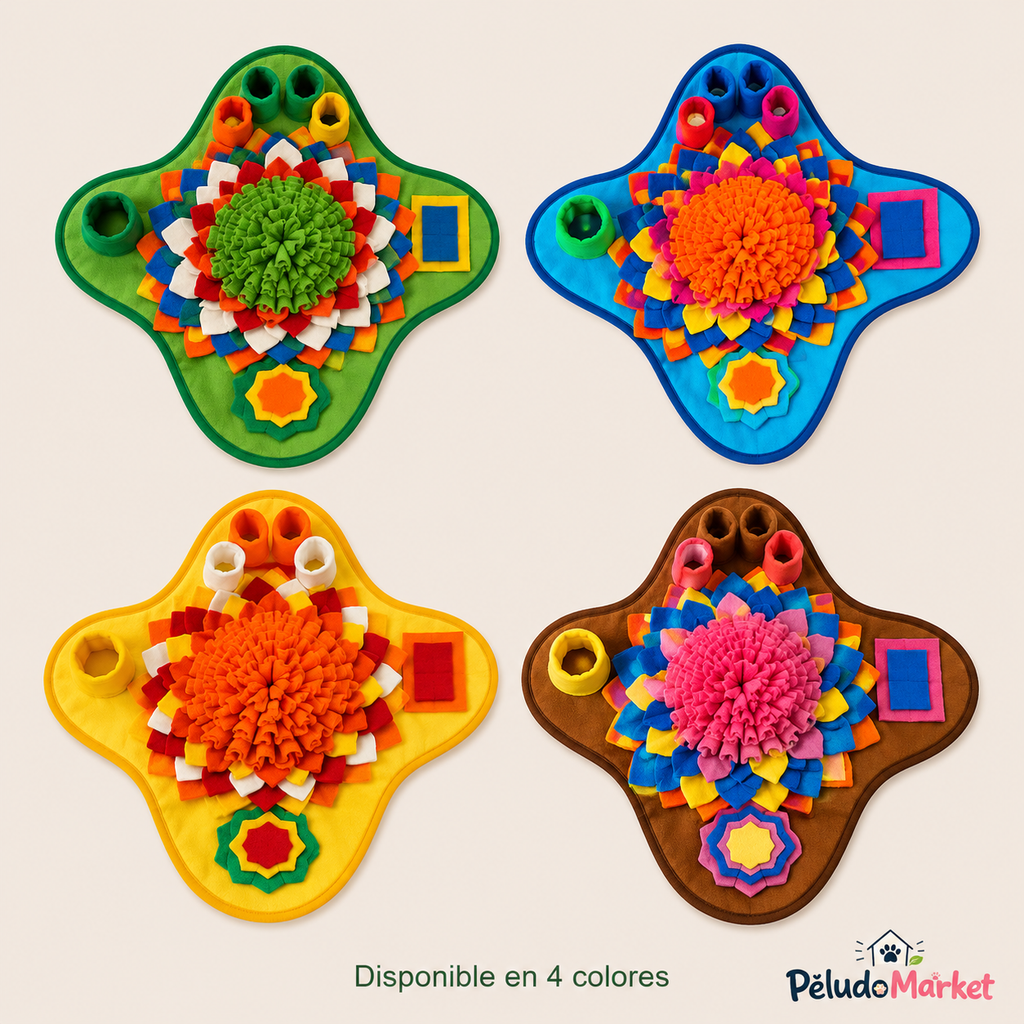 Cuatro Alfombras snuffle para perros de diferentes colores - Peludo Market