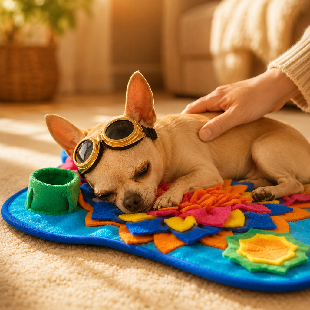 Características y beneficios de la alfombra snuffle para perros - Peludo Market