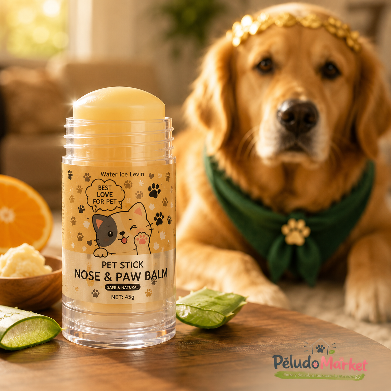 Bálsamo Hidratante para Patas y Nariz de Perros y Gatos 45g | Crema Protectora de Almohadillas