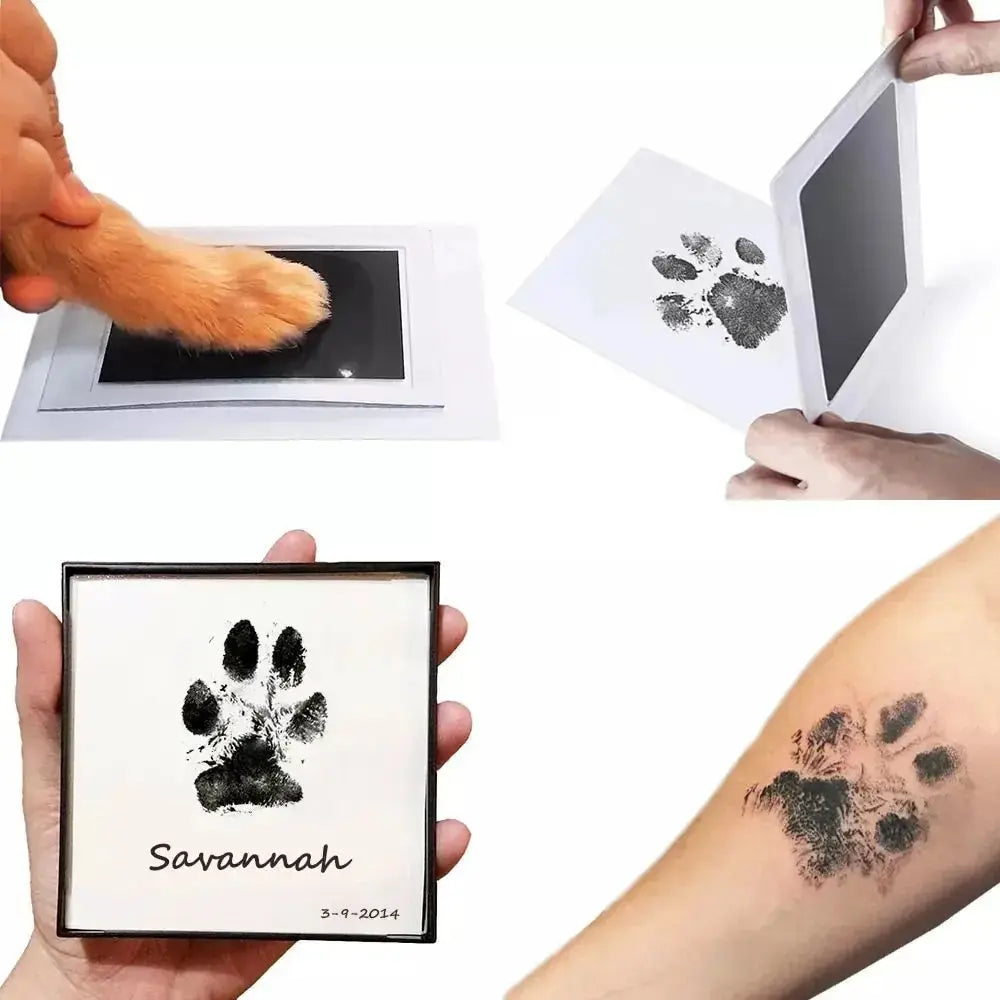 Kit huella de pata para mascotas recuerdo sin tinta para perros y gatos - Peludo Market
