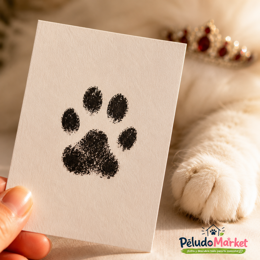 Características y beneficios del kit de huella de pata para mascotas - Peludo Market