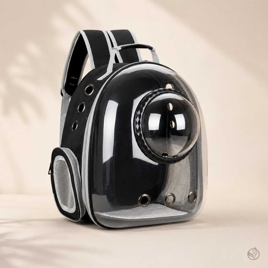 Mochila transportín burbuja cápsula transparente para gatos y perros pequeños - Peludo Market